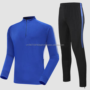 Conjunto de Camiseta de Fútbol Estampada de Manga Larga para Hombre y Mujer, Unisex, Transpirable, de Secado Rápido, con Media Cremallera, para Adultos y Adolescentes, Ropa de Entrenamiento para Todas las Temporadas - Product Image 2