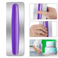 Spatule à gâteau en acier inoxydable, lisseur de crème, spatule à gâteau en métal, peigne pour outils de pâtisserie