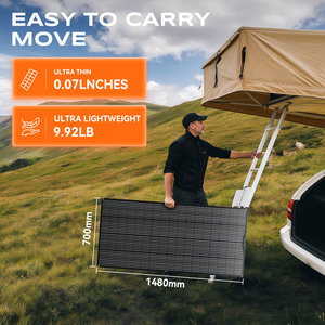 Panneaux solaires monocristallins légers et flexibles Rvpozwer 300W, efficacité 22%, garantie 25 ans, pour balcon, bateau, batterie - Product Image 5