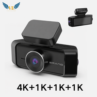 VIEVGUARB VS1130 Dashcam 360 degrés avec capteur G, enregistrement en boucle, contrôle par application, 4K WiFi 4 canaux