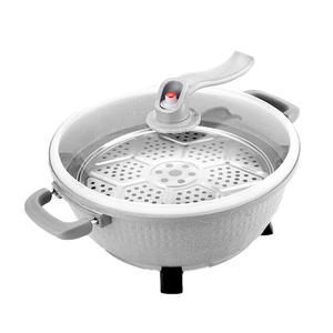 Marmite Électrique en Pierre Maifan 2-50 Unités Ronde avec Cuiseur Vapeur, Multifonctionnelle et Saine pour la Maison, avec Couvercle - Product Image 1