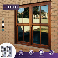 Fenêtre coulissante verticale simple en aluminium EOKO, certifiée NFRC, résistante aux ouragans, sur mesure, directement de l'usine