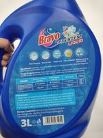 Détergent Liquide Bravo 3L en Gros Usine, Nettoyant 3-en-1 Nouvelle Formule, Parfum Envoûtant, Savon Liquide pour Linge