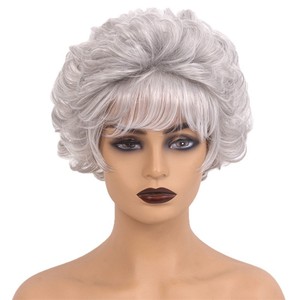 <span class=keywords><strong>Peluca</strong></span> de vacaciones Exportación Comercio exterior Pascua <span class=keywords><strong>abuela</strong></span> Gris Anciana Cubierta de la cabeza <span class=keywords><strong>Peluca</strong></span> de mecanismo de mediana edad y ancianos - Product Image 4