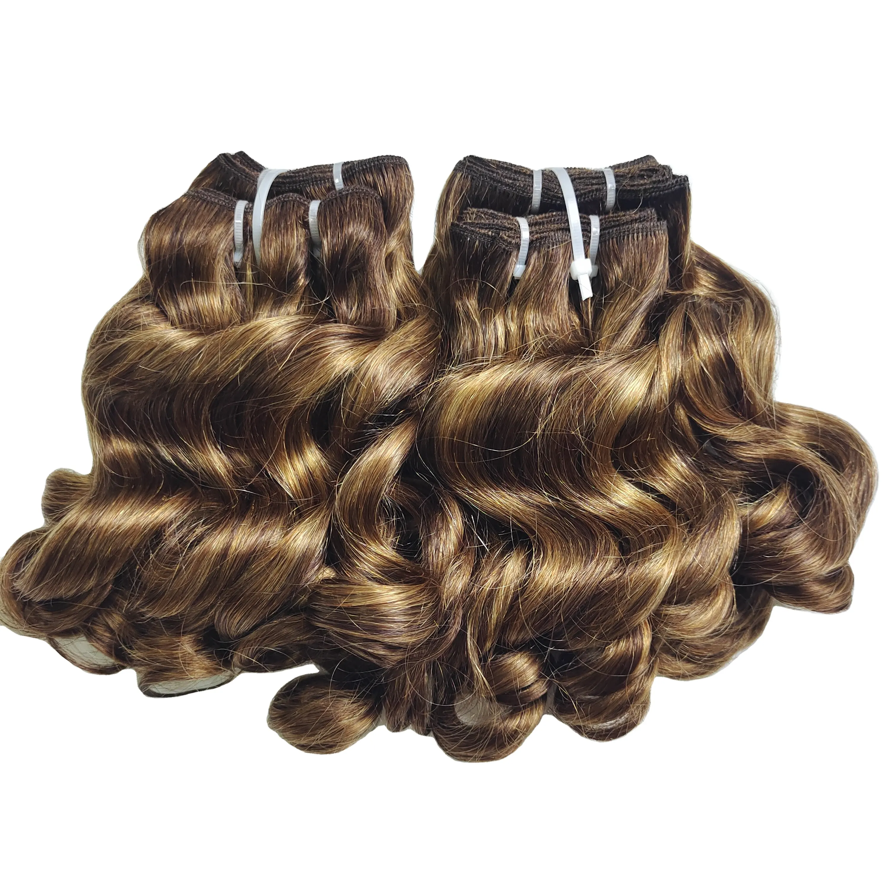 Hot style Rose curly Supplier Free Shipping Wholesales Piano Color Straight P4/27 colors Human hair weft Extensions