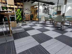 Dalles de moquette en PP pour bureaux commerciaux, écologiques, résistantes au feu, anti-déchirure, couverture complète, design moderne - Product Image 5