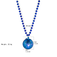 Ensemble collier de perles lumineuses et boucles d'oreilles pendantes, bijoux LED lumineux pour soirées néon, fêtes et événements, vente en gros