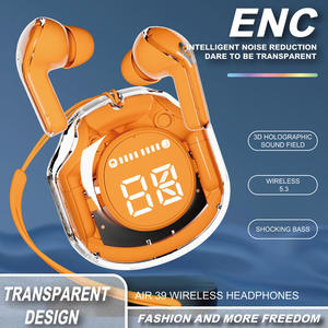 <span class=keywords><strong>Air</strong></span>_39 Écouteurs sans fil TWS intelligents à réduction de bruit transparente, mini écouteurs stéréo sportifs, écouteurs ENC - Product Image 4