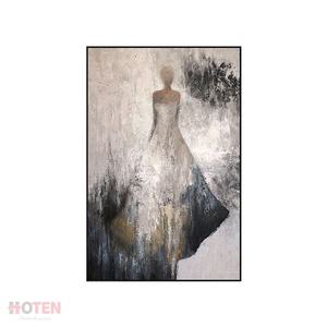 Décoration murale <span class=keywords><strong>de</strong></span> <span class=keywords><strong>portrait</strong></span> <span class=keywords><strong>de</strong></span> <span class=keywords><strong>femme</strong></span> abstraite minimaliste huile acrylique peinte à la main sur toile Style nordique prend en charge la base - Product Image 5