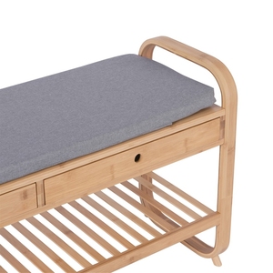 <span class=keywords><strong>Panca</strong></span> porta scarpe in bambù Extra Large <span class=keywords><strong>con</strong></span> cuscino morbido <span class=keywords><strong>panca</strong></span> porta scarpe in bambù multifunzionale in bambù - Product Image 2