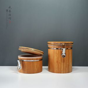 <b>Bamboo</b> Storage <b>Containers</b> Airtight Tea Jars 501-800Ml Household Food <b>Container</b> Chongqing Made - Product Image 3