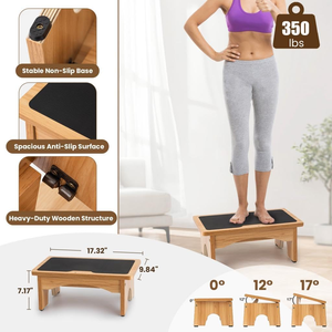 Repose-pieds réglable pour sous le bureau, inclinaison réglable à 3 niveaux, tabouret de 7 "pour enfants et adultes, tabouret ergonomique soulage l'enflure - Product Image 5