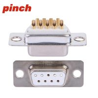 Conector Estándar D-Sub Db9 de 9 Pines, Puerto Serie Rs232 Macho y Hembra con Carcasa de Plástico, Protección de Aislamiento V1, Retardante de Llama