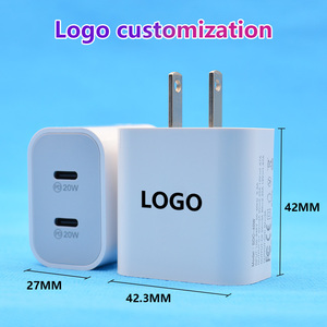 Stock spot Chargeur USB C 40W Chargeur rapide 2ports Type C Chargeur de téléphone portable Adaptateur secteur PD - Product Image 2