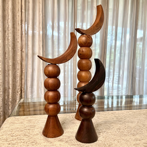 Décoration de table islamique de luxe en bois en forme de croissant de lune pour le Ramadan, ornement de festival arabe pour la maison musulmane - Product Image 1