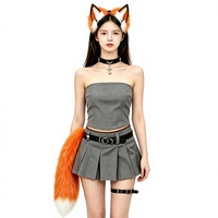 DREAM FASHION Ensemble Lolita Oreilles et Queue de Renard, Accessoires Cheveux Cosplay, Cadeau