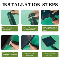 SNDAS SDS-1205 Kit de drainage flexible pour gouttière plate et descente de toit avec bac de récupération, garantie 3 ans, design moderne pour usage extérieur