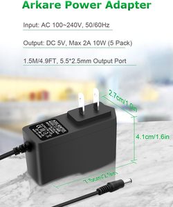 5V 2A 10W DC cung cấp điện Adapter AC/DC tường cắm sạc cho Camera An Ninh bé màn hình TV Box Raspberry-USB điện - Product Image 5