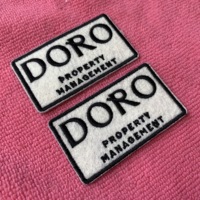 Patch brodé en feutre thermocollant blanc naturel, badges brodés personnalisés de qualité supérieure, appliques thermocollantes pour chapeaux