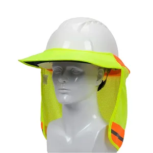 Hard Hat Zonnescherm Nek Bescherming Schild Met Veilige Fasteners Helm Zonnescherm Bouw Hoed Schaduw