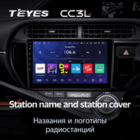 TEYES CC3L WIFI pour Toyota Aqua LHD RHD 2011 - 2017 Autoradio Lecteur multimédia vidéo Navigation stéréo GPS Android Non