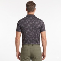 Polo pour homme personnalisé à motif camouflage numérique, séchage rapide, respirant, style militaire, performance, col contrastant, vêtements de sport