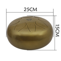 Hollow Hand Drum 10 Inch 8-tone Stainless Steel Tongue Handmade Percussion Instrument