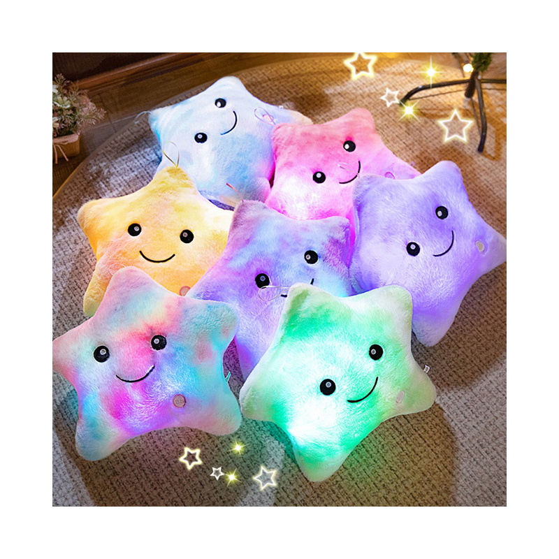 Pillow Star Cushion Colorful Glowing Pillow