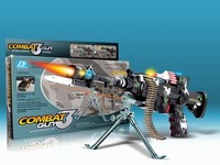 Pistolet sonore électrique B/O avec lumières LED et sons de tir - Jouet interactif pour garçons de 5 à 14 ans en plastique ABS