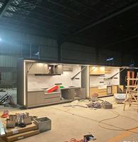 Abri de cuisine extérieur modulaire en alliage d'aluminium, résistant aux intempéries, armoire de cuisine extérieure pour barbecue