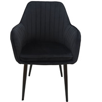 Fauteuil rembourré moderne de luxe en métal vert d'inspiration nordique-Tissu doux/velours tufté pour salon, salles à manger et restaurants