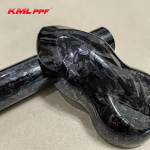 Envoltura libre de burbujas de aire negro fibra de carbono de vinilo fibra de carbono forjado PET - Product Image 1