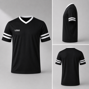 เสื้อฟุตบอลแฟนคลับแบบกำหนดเองสำหรับผู้ชาย เสื้อทีมวาร์ซิตี้ คอวี ชุดกีฬา รับผลิตแบบ OEM ODM แบรนด์ส่วนตัว - Product Image 4