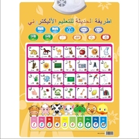 Spot fournitures Childrd pas cher électronique interactif Alphabet arabe langue tableau mural son éducation apprentissage affiches pour enfant