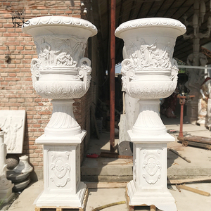 Nuovo Design Vasi Decorativi da Giardino per Esterni Intagliati con Volto di Angelo e Leone MFPE-47 - Product Image 2