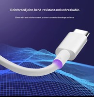 Câble de charge rapide USB-A vers Type-C 5A, transfert de données, charge rapide, PVC, USB C 2.0, câble de charge rapide 1M 2M