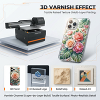 Imprimante UV à plat 6090 pour bois I3200 A1, vernis en relief 3D, LED UV CMYK Blanc pour meubles et décoration artistique