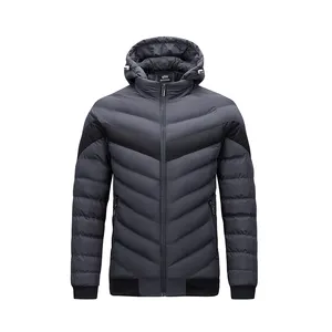 Nieuwkomers Man Jasje Winter Crop Coat Puffer Jack Mannen Custom Logo Gewatteerd Outdoor Dragen Jas Met Capuchon