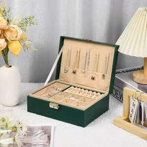 Boîte de rangement de bijoux en gros pour la maison avec serrure, pour colliers, bracelets, bagues et boucles d'oreilles - Product Image 3