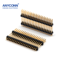 Double rangée en plastique de 2.54mm personnalisée 2X20 mâle à broche droite personnalisée en usine autres connecteurs