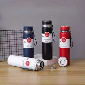 Portable Double-Layer 316 Stainless Steel <b>Thermos</b> Cup Large Capacity Outdoor Sports <b>Bottle</b> Strap Genuine Promotional Drinkware - Product Image 2