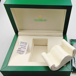 بلاستيك مشهور مع بطانة من جلد الغزال شعار ختم ساخن ساعة دور خضراء مع أوراق - Product Image 2