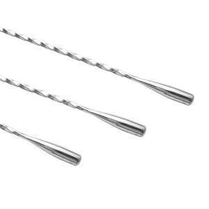 Teardrop Bar <b>Spoon</b> 304 Stainless Steel Fine Threaded Cocktail Stirring <b>Spoon</b> Durable Mixing <b>Spoon</b> For Bartending - Product Image 3