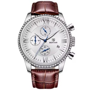 Reloj Deportivo de Pulsera para Hombre BENYAR 5129, Cronógrafo de Cuarzo con Caja de Aleación y Correa de Cuero - Product Image 2