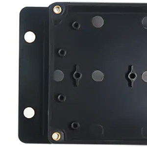 Caja de empalme electrónica para exteriores, de color negro con oreja carcasa de plástico, impermeable