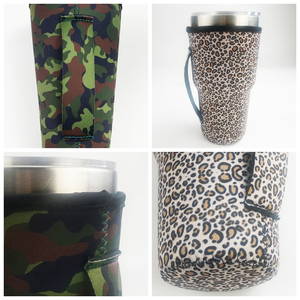 Vaso de café helado con aislamiento de neopreno, funda para taza y tazas, funda para vaso en blanco de sublimación de 30oz con asa - Product Image 5