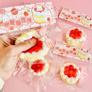 Jouets Squishy Taba pour Enfants en Gros, <span class=keywords><strong>Nouveau</strong></span> Design, <span class=keywords><strong>Jouet</strong></span> Squishy en TPR en forme de Soufflé au Fromage et Gâteau à la Fraise, Jouets Sensoriels Anti-Stress à Presser - Product Image 2