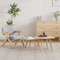 Fauteuil de salon en bois massif Nordic Relax avec housse amovible pour salon et chambre à coucher B2B, coussins inclus
