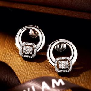 Pendientes de Plata de Ley S925 con Circonita 5A, Diseño Geométrico Minimalista, Circulares, para Mujeres y Niñas, Joyería Única Dylam - Product Image 5