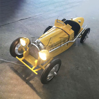 Modèle de voiture de course classique en fer forgé sur mesure, sculpture métallique steampunk, décoration vintage pour bar à domicile, accessoires de film rétro, accessoires de mariage faits à la main